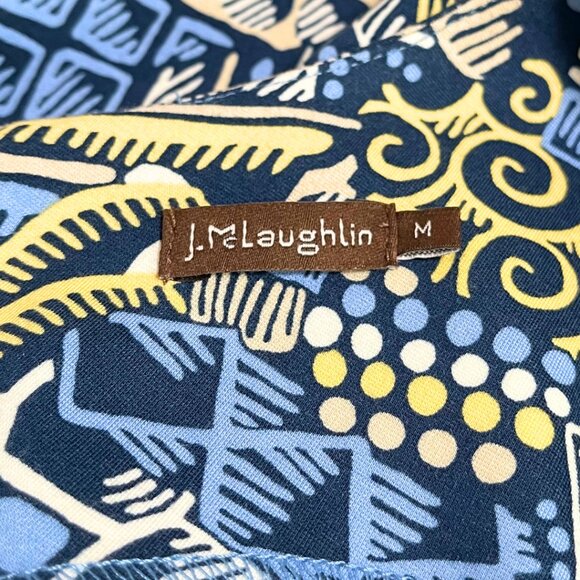 J McLaughlin Catalina Cloth Dress Size M Blue Devon Old Money Preppy Coastal - Picture 5 of 10